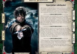 karta postaci hobbita Bilbo Bagginsa zrobiona przez Amelię Bernaciak z klasy VI
